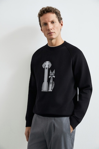 Lufian Alfred Erkek Sweatshirt Siyah Siyah 112030203100100