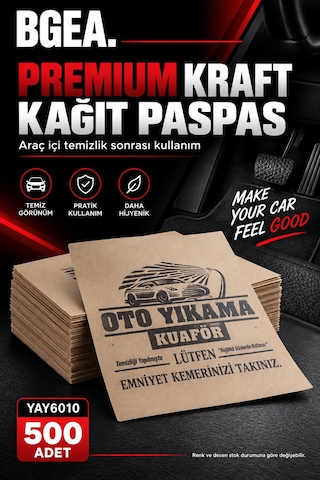 Bgea Premium Kraft Kağıt Paspas 500 Adet