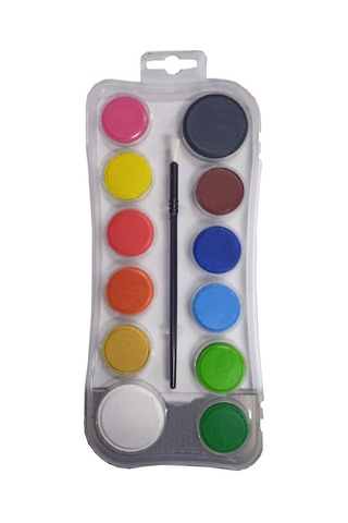 12 li Jumbo Sulu Boya 1 Adet Jumbo Suluboya 12 Renk Fırçalı Sulu Boya Seti