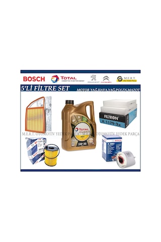 Peugeot 2008 1.6 E-Hdi Filtre Bakım Seti + Motor Yağı
