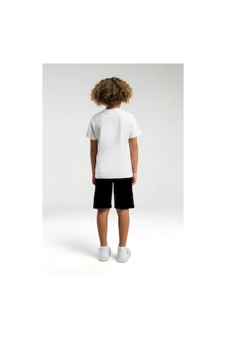 U.s. Polo Assn. 2019 Erkek Çocuk Bisiklet Yaka Logolu Şortlu Kısa Kollu Pijama Takım Beyaz