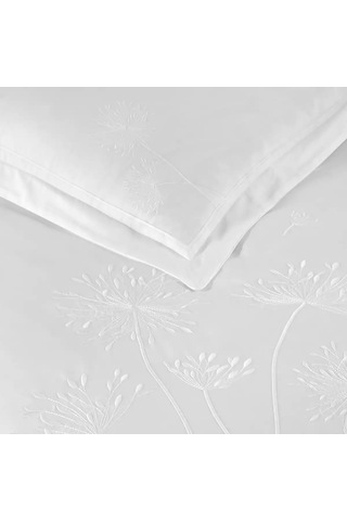 Gloria 300 Tc Pamuk Saten Nakışlı King Size Nevresim Seti Beyaz Bej Çok Renkli