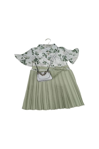 İ.can Garson Çiçekli Çantalı Kız Elbise 1400 001