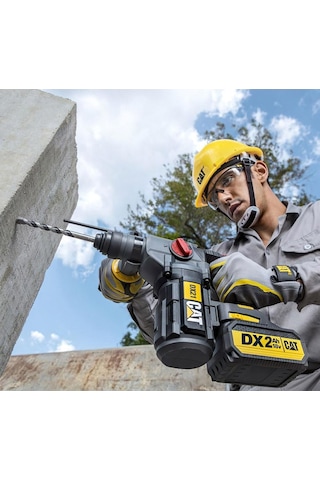 Cat DX21BC 18Volt 2.0Ah 2.2J Li-ion Tek Akülü Şarjlı Kömürsüz Profesyonel Sds-Plus Pnömatik Kırıcı/Delici