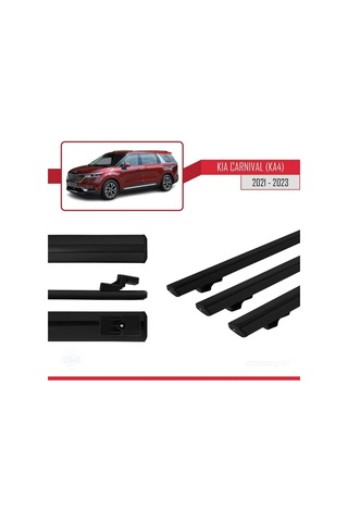 Kia Carnival Ka4 2021-2023 Arası İle Uyumlu Basic Model Ara Atkı Tavan Barı Siyah 3 Adet