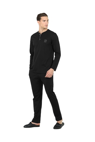 D's Damat Ds Damat Regular Fit Cotton Pijama Takımı Siyah Ds501005 R001 Siyah