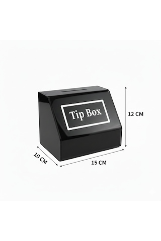 Kilitli Tip Box Bahşiş Kutusu Siyah Pleksi 1