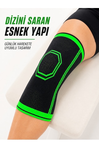 Generic Sporcu Dizlik Esnek Örme Diz Koruyucu Nefes Alan Hafif Ve Konforlu Tasarım Sarı