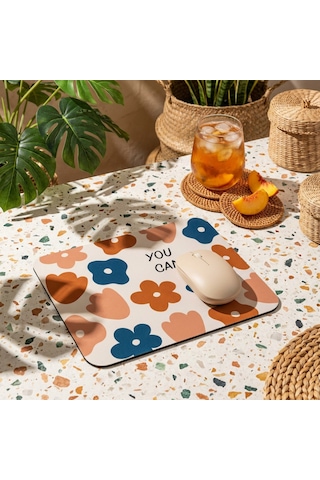 Tabloe You Can Yazılı Desenli Mouse Pad - 23x19 Cm - Kaydırmaz Tabanlı Kaliteli Mousepad Çok Renkli