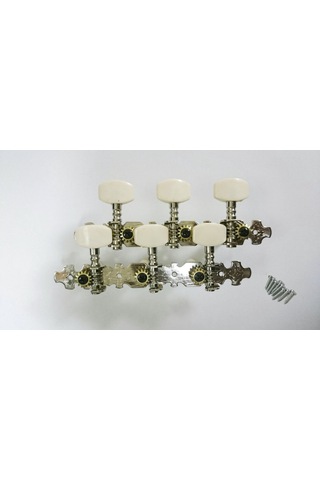 Lea Klasik Gitar Burgu Seti-3+3 Set-Nikel Gümüş Renk