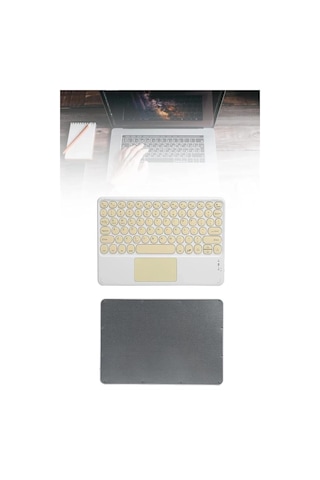 Ceylan Adam Touchpad Tüm Cihazlara Uyumlu Bluetooth Klavye Touchpad Slim Kablosuz Wifi Q Klavye