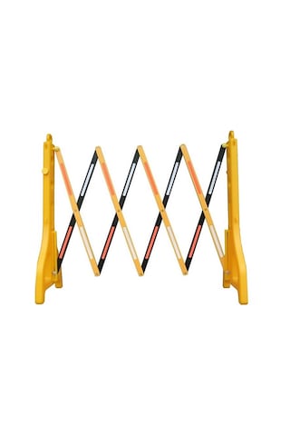 Plastik Akordiyon Tip Bariyer Sarı Katlanır Açılır Kapanır Bariyer