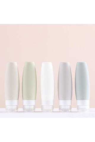 Ulzyvf 90ml Seyahat Şampuan Şişesi 4'lü Set - Dayanıklı Silikon Çok Renkli Çok Renkli