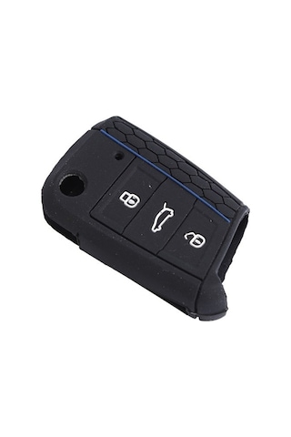 Silikon Anahtar Kabı Volkswagen/golf7 Siyah Mavi Çizgili / Sypd53 1