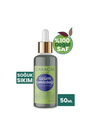 Caracal Soğuk Sıkım Üzüm Çekirdeği Yağı Doğal %100 Saf 50 Ml