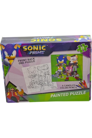 SO7874 SONİC Boyamalı Puzzle-Utku