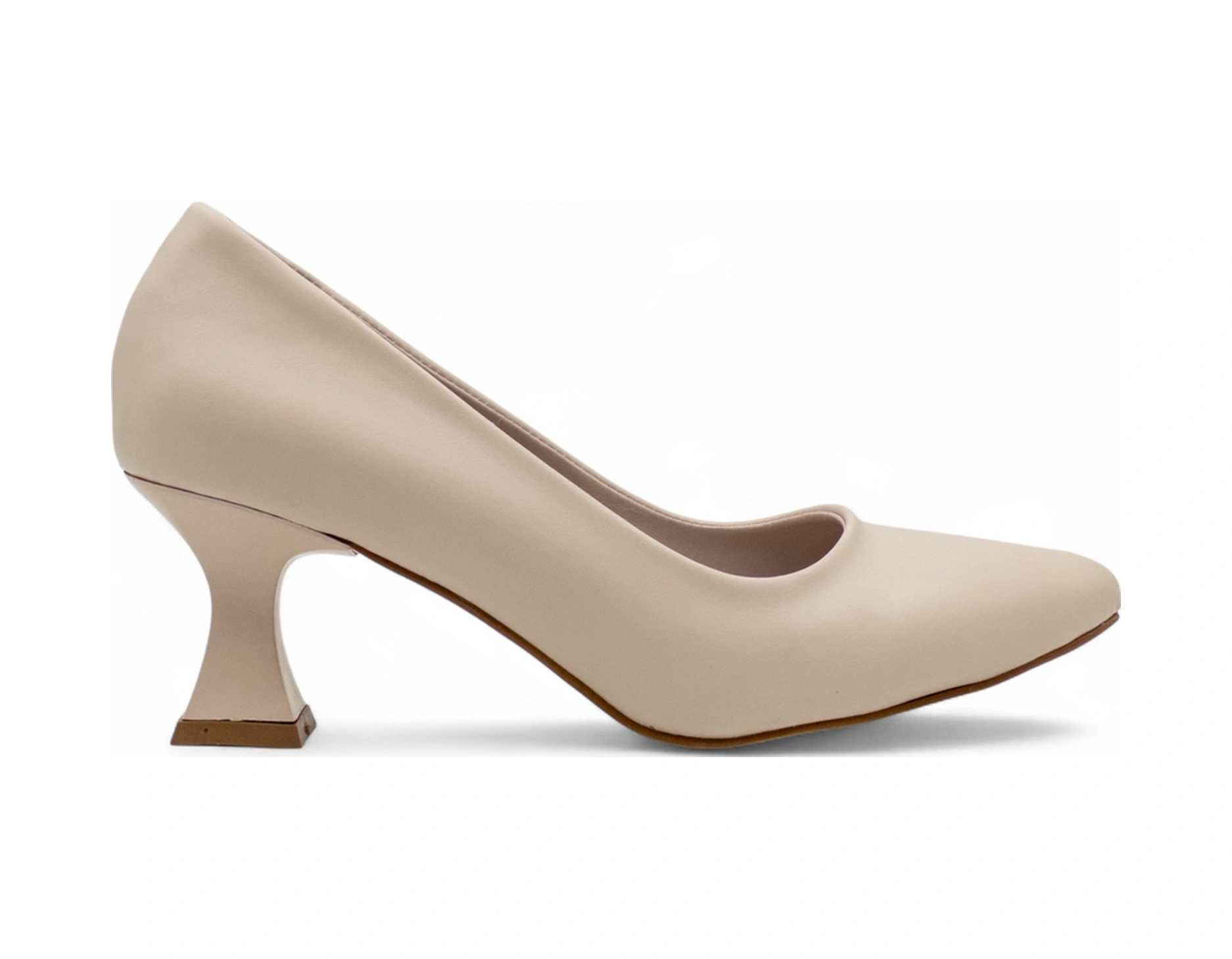 Bilener 0801 Düz Kadın Stiletto Krem