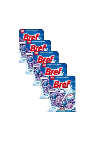 Bref Power Aktiv Katı Tuvalet Bloğu Lavanta 5'li