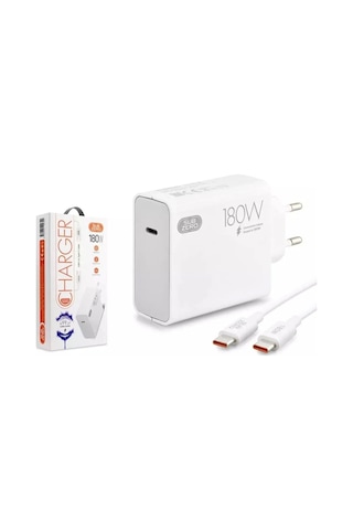 Subzero 180w Type-c Pd Kablolu Sg82 Turbo Ev Tipi Şarj Aleti Salise Gösterir