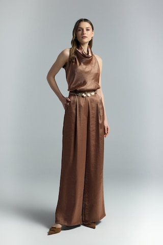 Sateen Aura Pantolon - Kahve-137307