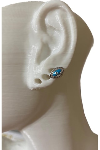 Mavi Göz Nazar Boncuğu Tragus Piercing Renkli
