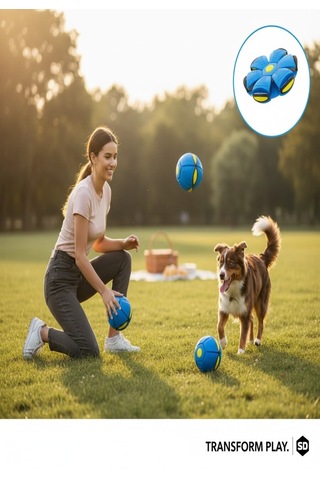 Işıklı Köpek Topu Zıplayan Açılır Frizbi Oyuncak Köpek Oyuncağı
