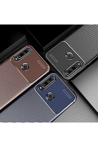 Apsuwa Huawei Y6p Kılıf Negro Karbon Fiber Silikon