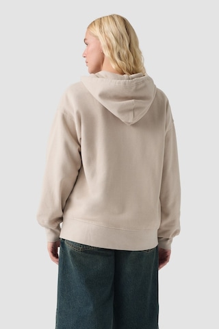Levi's Kadın Vintage Oversize Fermuarlı Kapüşonlu Sweatshirt H225 Chateau Grisi Şardonlu Polar-24606 Bej