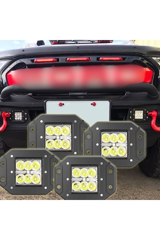 Off Road Led Çalışma Ve Tampon Sis Lambası 4 Adet 12-24v Traktör