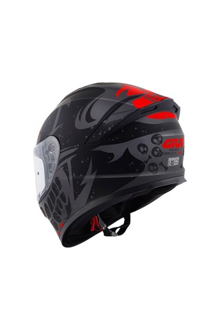 Givi 50.x Bones Motosiklet Kaskı Mat Siyah - Kırmızı