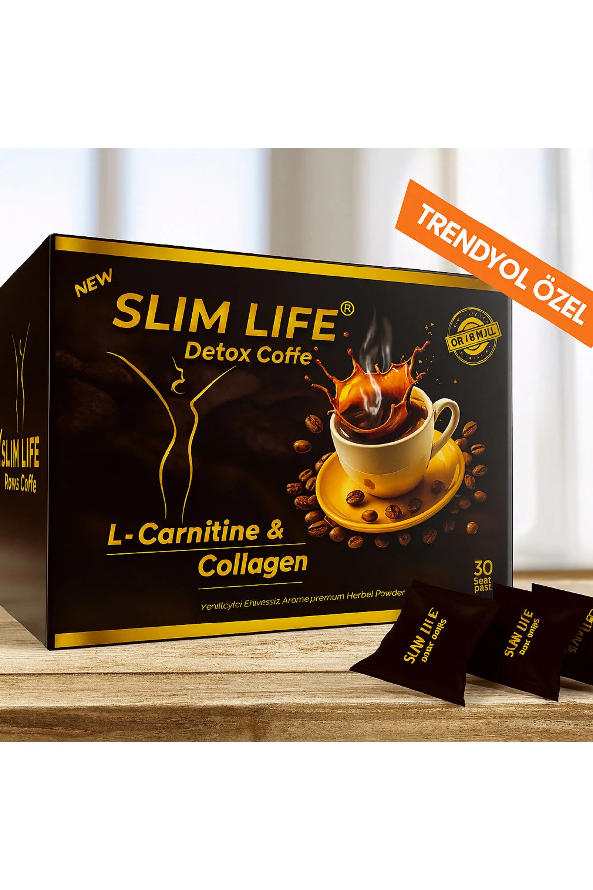 Slim Life  Coffee 30 Şase Bitkisel Kahvesi L-carnitine, Kollajen, Şekersiz Diğer