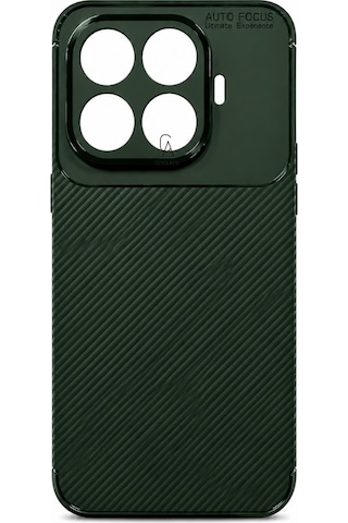 Xiaomi Mi 17t Pro Uyumlu Kılıf Karbon Tasarım Kamera Korumalı Silikon Telefon Kılıfı Kapak Koyu Yeşil