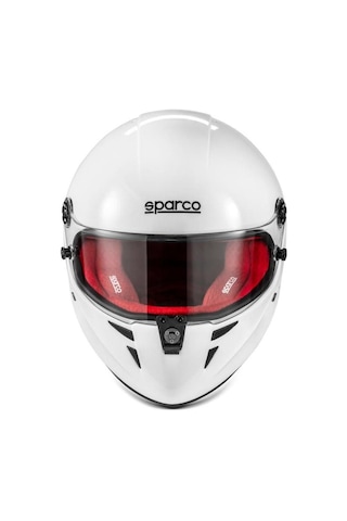Sparco Stealth Rf Fia Onaylı Kask Beyaz Xl Beden Kırmızı Ped Brh0007b0w090xl