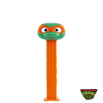 Pez Dispenser Turtles Michelangelo Meyve Aromalı Şekerleme Makinesi Ve Şekerleme Yedekleri