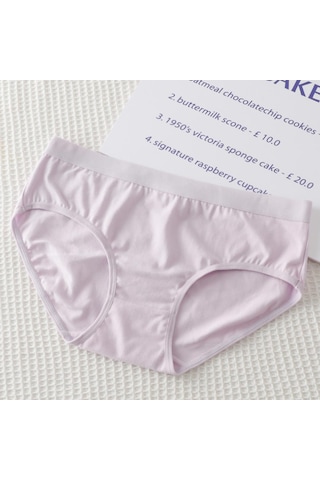 Mor Kadın Tamamı Pamuklu İç Giyim Trackless Rahat Nefes Alabilir Basit Tatlı Düz Renk Pantolon Mor