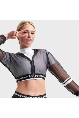 Under Armour Heatgear Mesh Kadın Siyah Polo Yaka Tişört