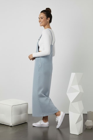 Shevega Kadın Uzun Taş Bahçivan Askili Elbise Mavi