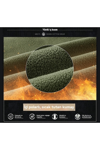 Erkekler İçin Sonbahar Ve Kış Kalınlaştırılmış Rüzgar Geçirmez Ve Su Geçirmez Ceket Artı Polar Ceket Mavi