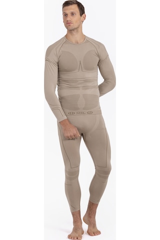 Oıl Company Unisex Hafif Kumaş Yüksek Isı Korumalı Termal İçlik Uzun Kollu Üst Kum-01