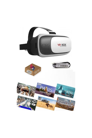 Vr Sanal Gerçeklik Gözlüğü Kulaklık Eğlence Paketi
