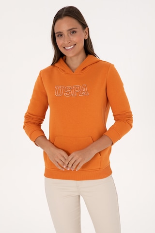 U.S. Polo Assn. Kadın Bakır Şardonlu Kapüşonlu Basic Sweatshirt 50313566-VR182