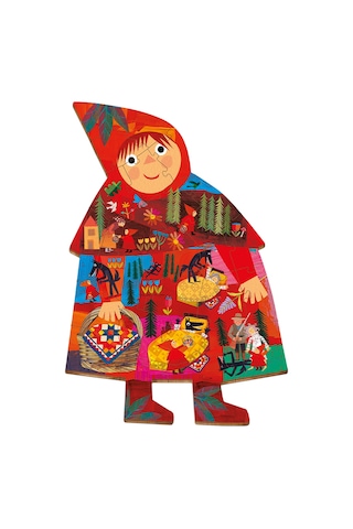 Ahşap Puzzle - Kırmızı Başlıklı Kız Canlı Renkler