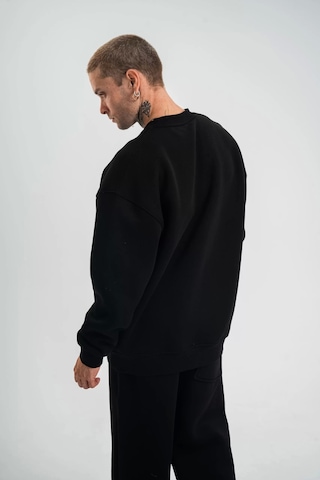 Uzun Kol Bisiklet Yaka Basic Sweatshirt - Siyah Siyah