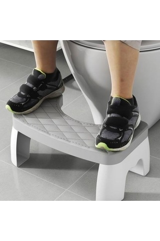 Flybuy Tuvalet Taburesi Sağlıklı Bağırsak Hareketleri Hemoroid Ve Kabızlık Rahatlatıcı Ergonomik Beyaz 7 Rg Dayanıklı Plastik Pratik Kullanım Beyaz