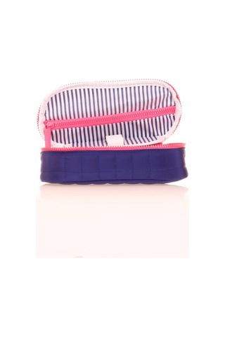 Kaukko Quilted Özel Bölmeli Kalem Çantası Navy Blue K2624