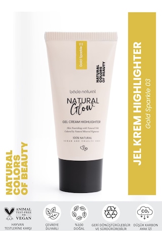 Bade Natural Jel Krem Highlighter Gold Sparkle 03 %100 Doğal