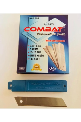 Maket Bıçağı Combat Yedek Uç 100 Adet Maket Bıçağı Ağzı 0.5 MM Kalın