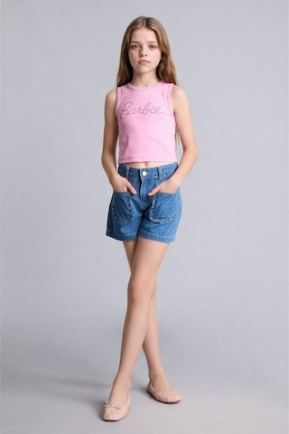 Defacto Barbie Bisiklet Yaka Atlet Kız Çocuk H7261a826hspn666 Pembe-pn666