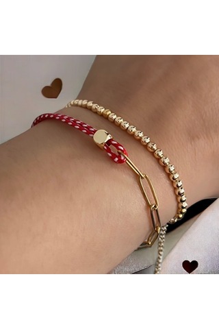 Marteniçka Kombin Bileklik Top-küp Altın - Gold