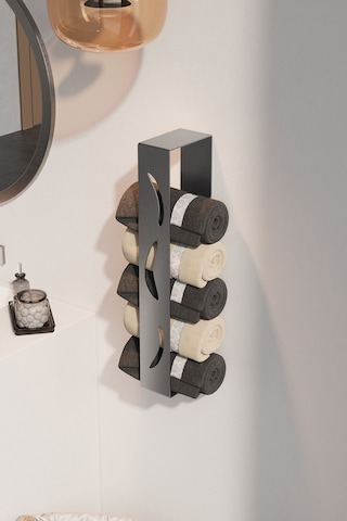 Paslanmaz Çelik Yapışkanlı Havlu Düzenleyici-inox Satine Seçenekli Modern Havluluk Gri